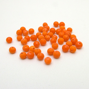 チェリーブランドビーズ：ラウンドオレンジ約3.5-4.5mm