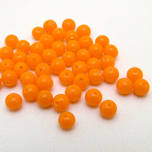チェリーブランドビーズ：ラウンドオレンジ約4mm