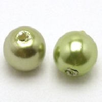 ラウンドパール：オリーブ3mm