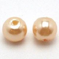 ラウンドパール：ピーチ3mm