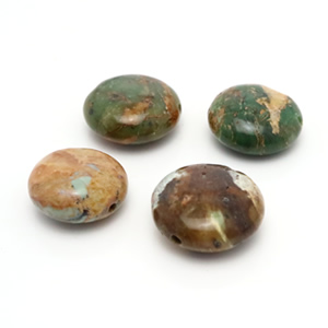 天然石：グリーンオパール コイン