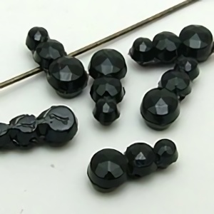 ヴィンテージビーズ ブラック 約8×3mm