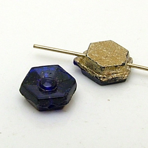 ヴィンテージビーズ ブルー 6×6mm