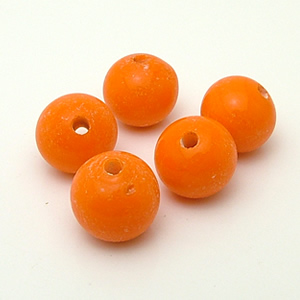 チェリーブランドビーズ：ラウンド オレンジ約8-10mm