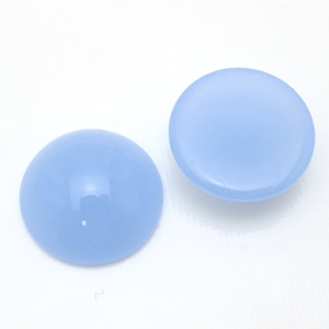 カボションガラスビーズ：ブルーオパール15mm