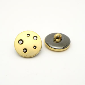 イタリアヴィンテージボタン13mmゴールド(アクリル/真鍮)