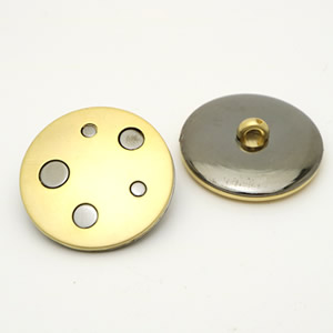 イタリアヴィンテージボタン25mmゴールド(アクリル/真鍮)