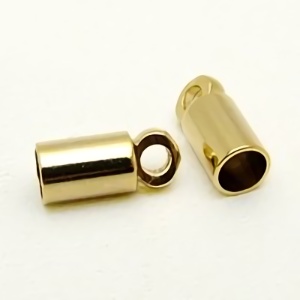 ヒモ留め金具カツラ(ゴールド6×4mm)3mm用