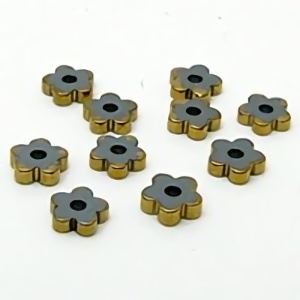 メタルパーツ花(アンティークゴールド)3.5×3.5mm