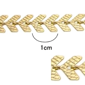 チェーン すじ入り羽(ブライトゴールド）