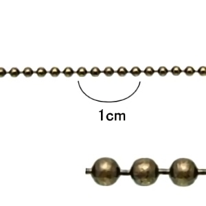 ボールチェーン1.5mm(オールドブラス 1m)