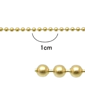 ボールチェーン1.5mm(ブライトゴールド 1m)