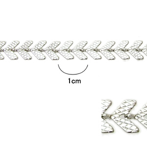 チェーン すじ入り羽(シルバー）