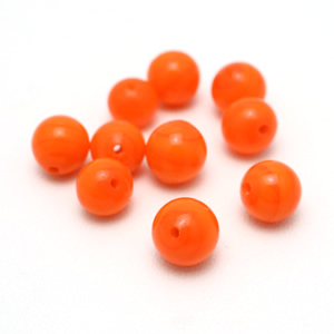 チェリーブランドビーズ：ラウンド オレンジ約5.5-6.5mm