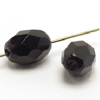 オリーブシェイプ：ジェット6×4mm 