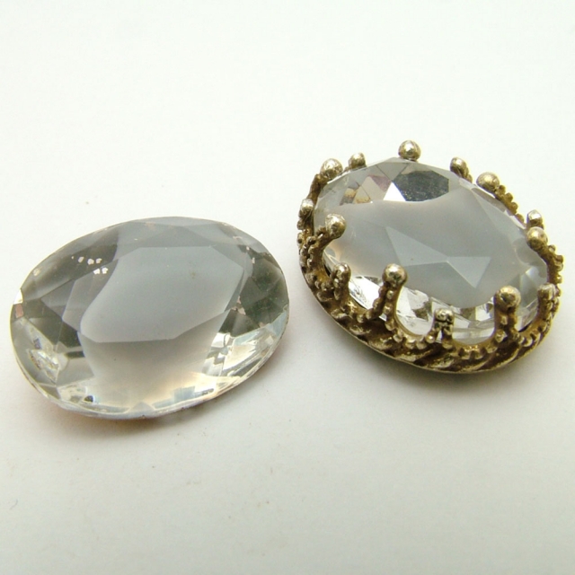 Givre Ovalグレー18×13mm(07-13)