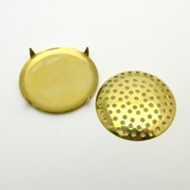 四ッ爪シャワー台ブローチ（オールドブラス 24mm)