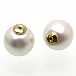 ピアスキャッチ パール 12mm ホワイト 1個 ジュリアン