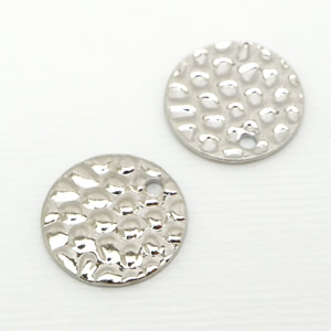 Anniversary Sale メタルパーツ ラウンドプレート10mm シルバー 1個 ジュリアン