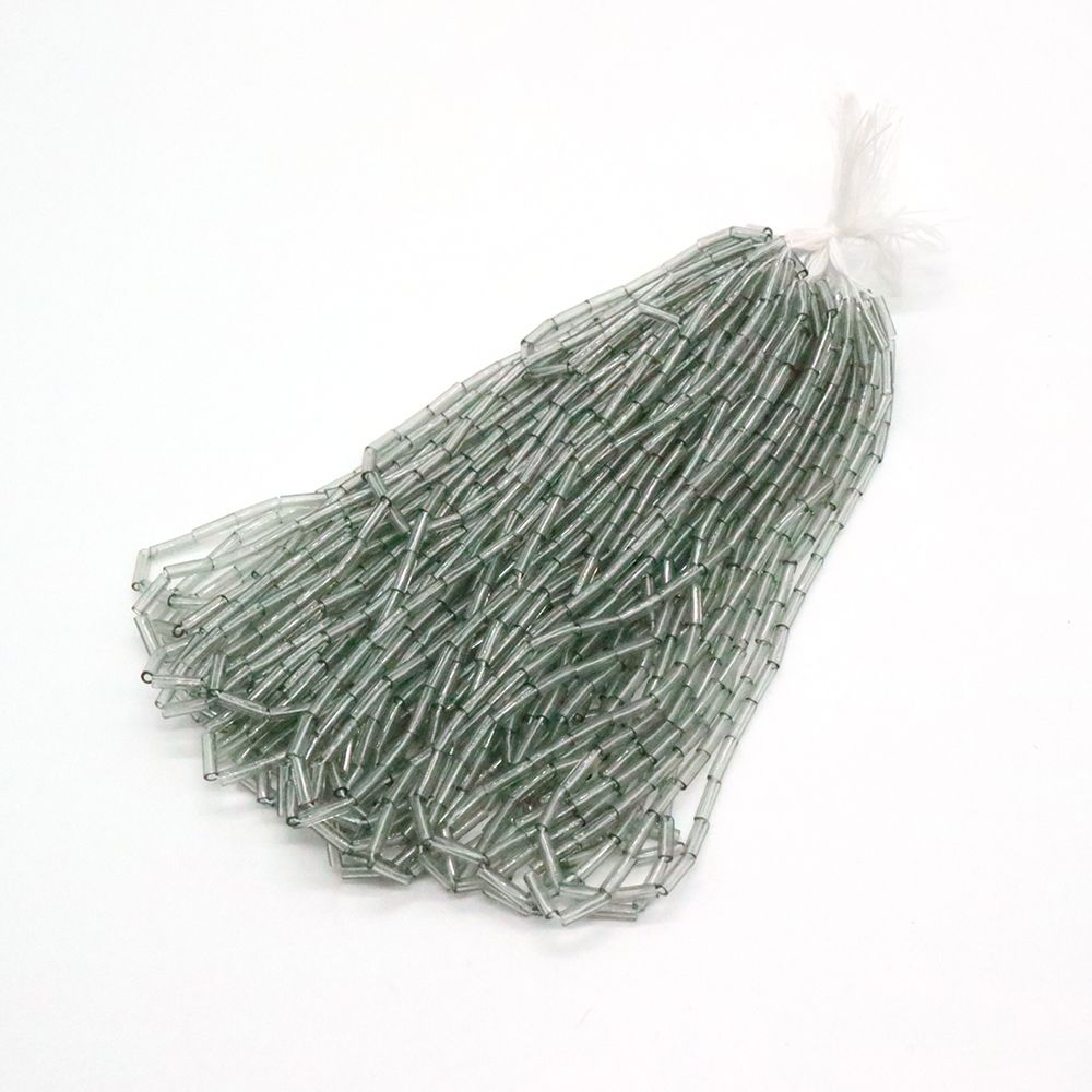 ジャパンヴィンテージシードビーズ 糸通し グレー2 6mm 5本 ジュリアン