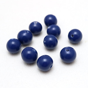 チェリーブランドビーズ：ラウンド ネイビー5.5-6mm【10個】｜ジュリアン
